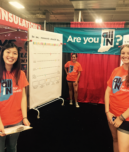 All IN for health booth at the Indiana state fair